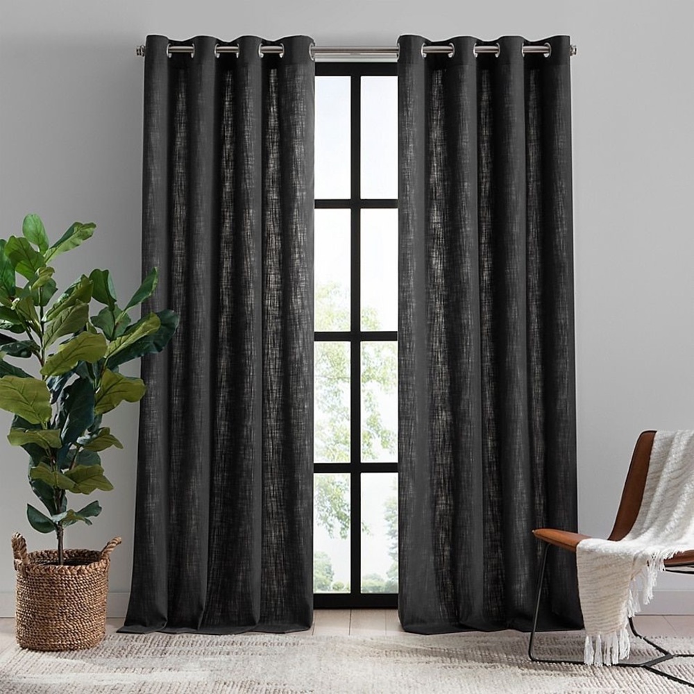 NEW!! CHARCOAL GRAY Grommet Curtain Panel (5 available)